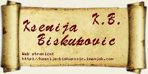 Ksenija Biskupović vizit kartica